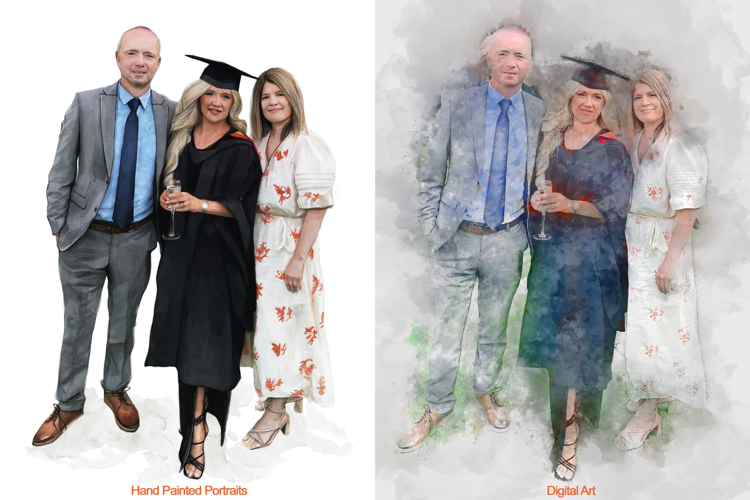 Hand Painted Personalised Portraits V Digital Art